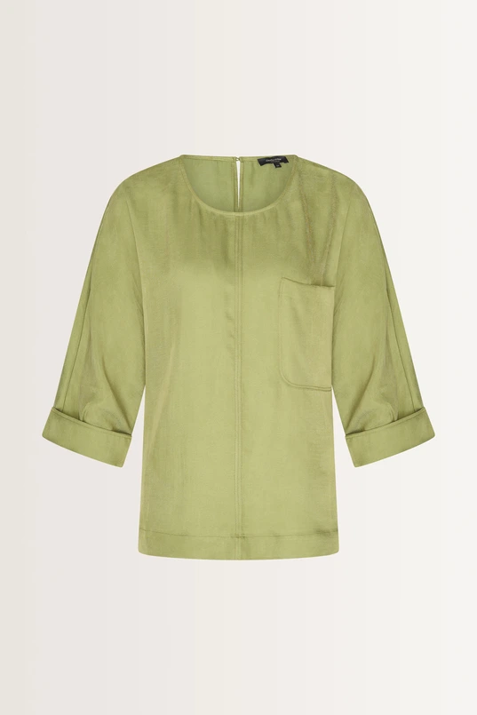 Rechtvallende blouse met subtiele glans