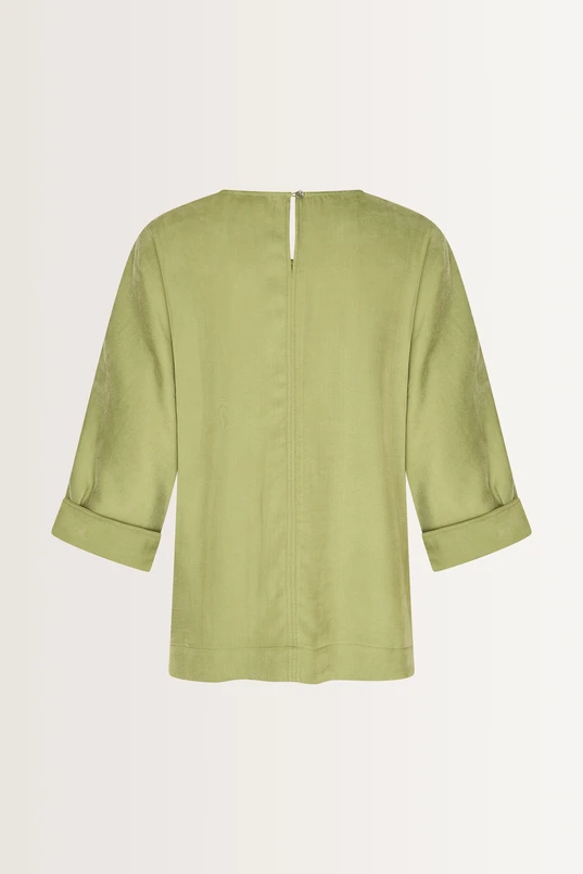Rechtvallende blouse met subtiele glans