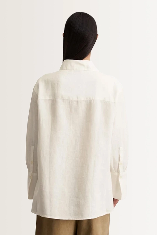 Rechtvallende linnen blouse Marc O'Polo