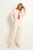 Rechtvallende pantalon met persvouwen