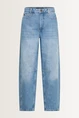 Relaxed fit barrel leg jeans