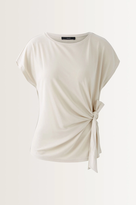 Relaxed fit top met strikaccent OUI