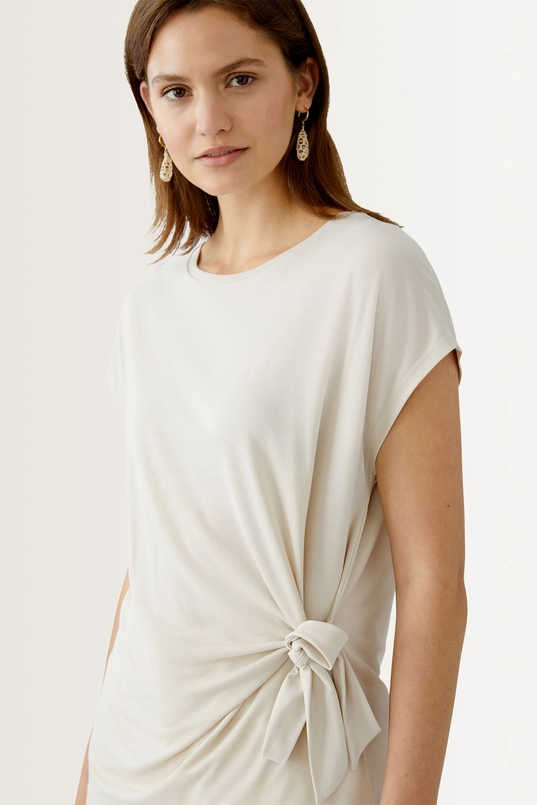 Relaxed fit top met strikaccent OUI