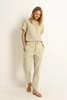 Relaxte broek met strikceintuur