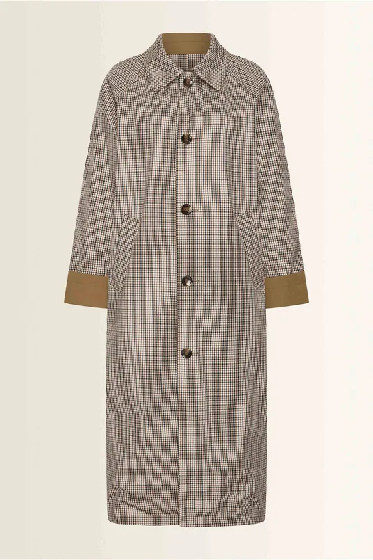 Reversible jas met ruitprint Maura