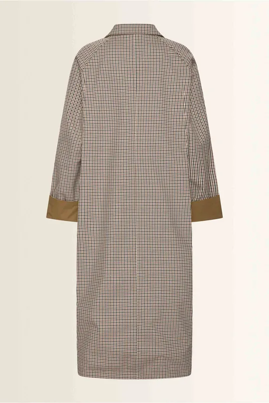 Reversible jas met ruitprint Maura