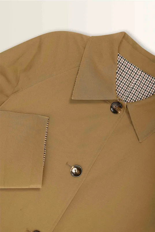 Reversible jas met ruitprint Maura