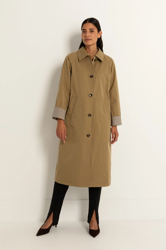Reversible jas met ruitprint Maura