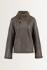 Reversible jas met teddy & faux leather MAURA