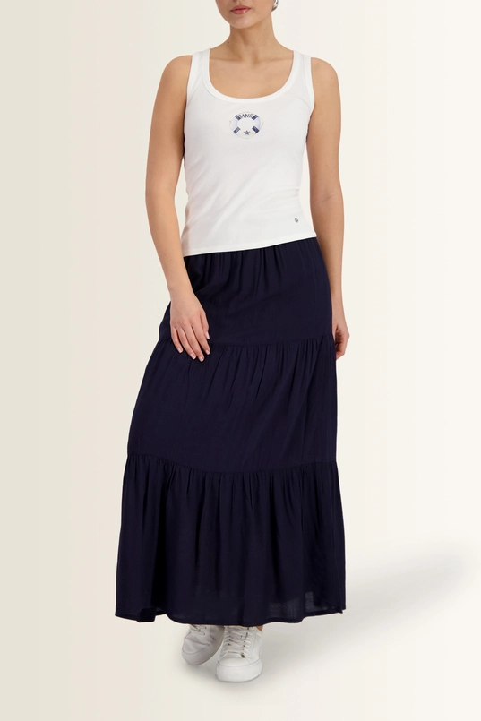 Rib top met strassdetail Monari