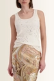 Rib top met strassdetails Monari