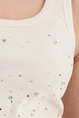 Rib top met strassdetails Monari