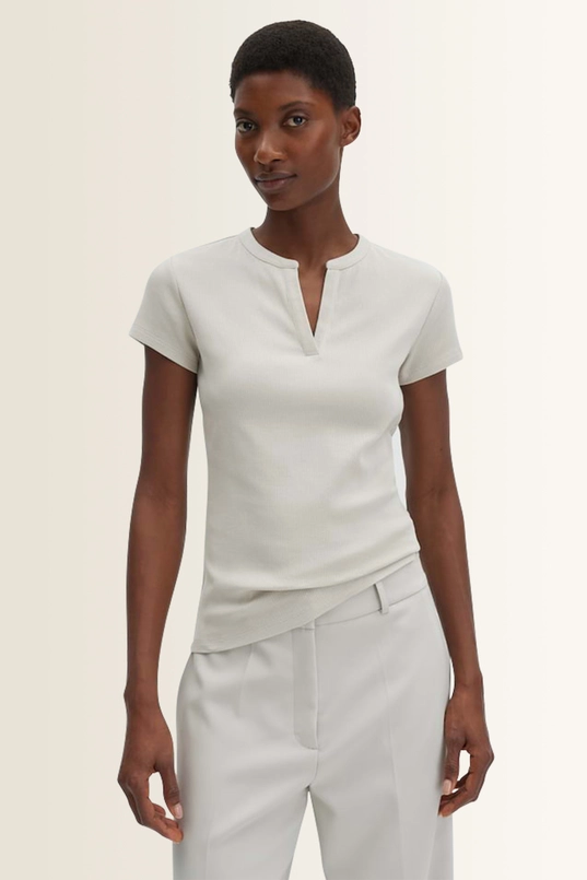 Rib top met V-hals Kleoh detail Someday