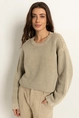 Ribgebreide pullover veterdetail