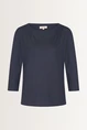 Ribgebreide top met splitdetails