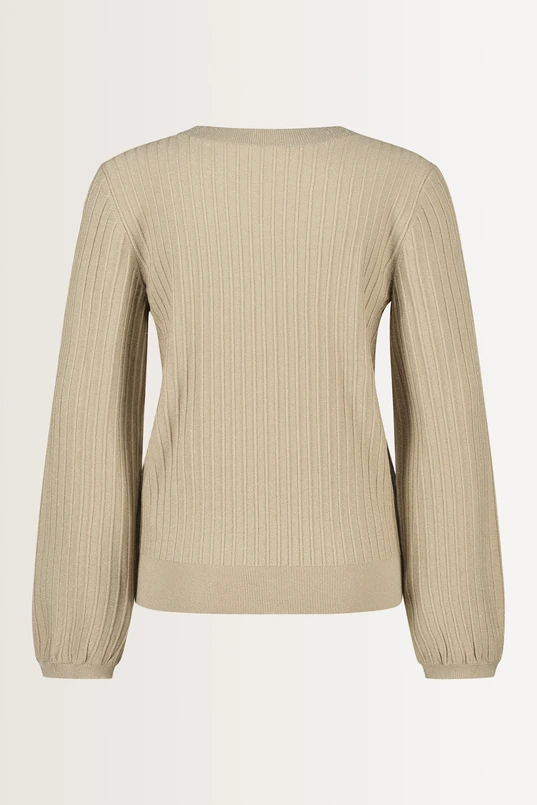 Ribtrui met lurex glans