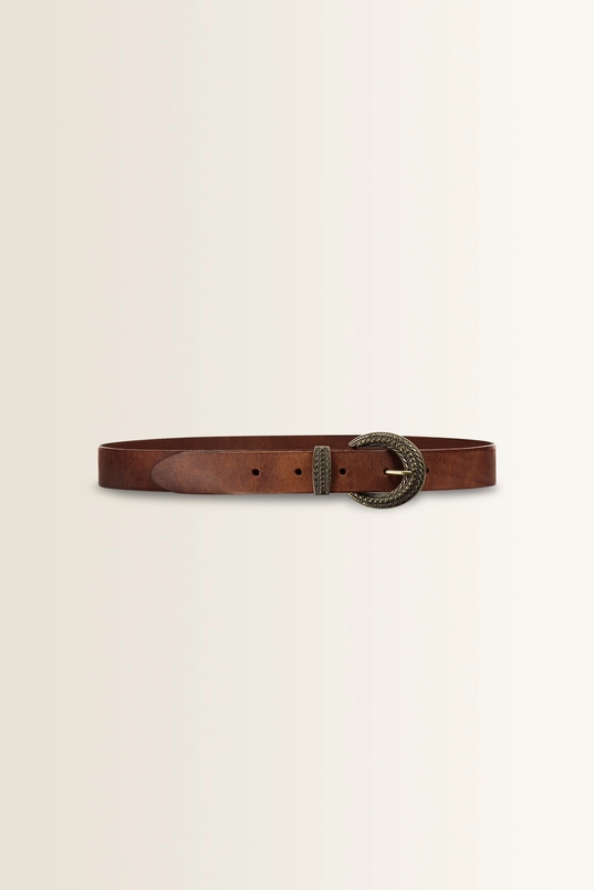 Riem met reliëfgesp