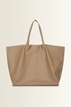 Ruime totebag van nappaleer