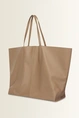 Ruime totebag van nappaleer