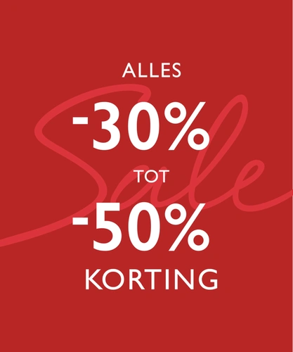 SALE: ALLES 30% TOT 50%