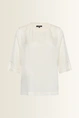 Satijnachtige blouse met driekwartmouwen