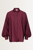 Satijnen blouse met ballonmouwen Vera Mont