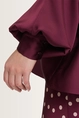 Satijnen blouse met ballonmouwen Vera Mont