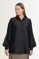 Satijnen blouse met ballonmouwen Vera Mont