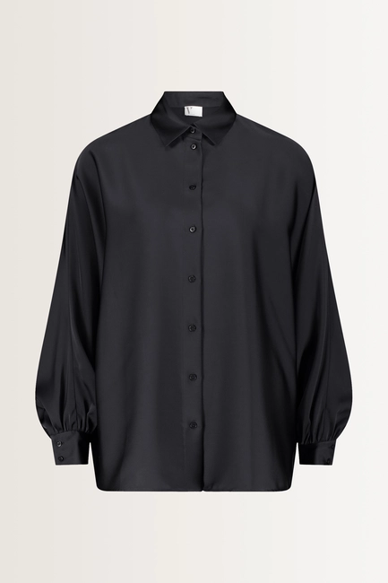 Satijnen blouse met ballonmouwen Vera Mont