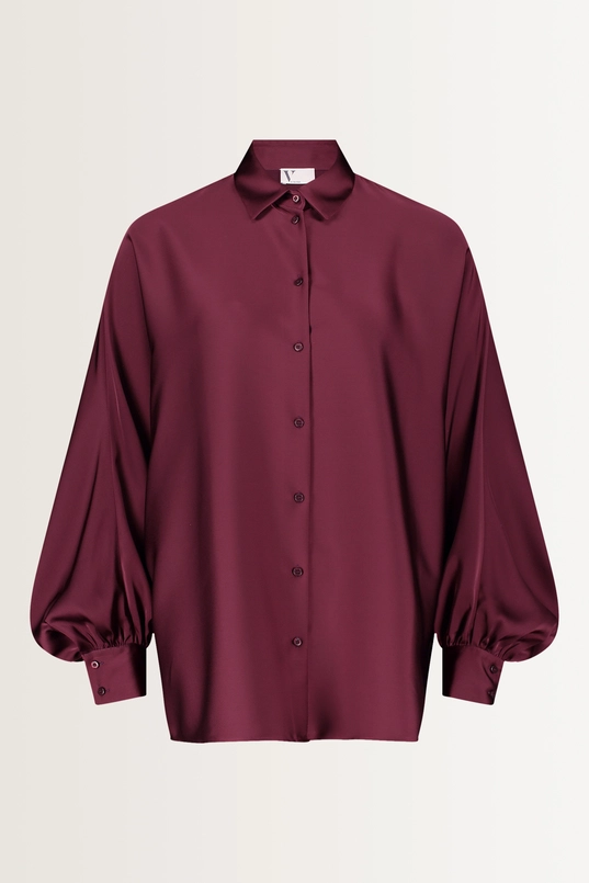Satijnen blouse met ballonmouwen Vera Mont