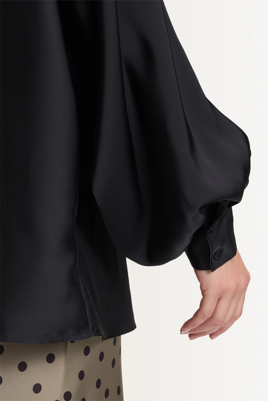 Satijnen blouse met ballonmouwen Vera Mont
