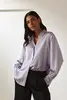 Satijnen blouse met ballonmouwen