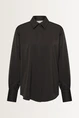 Satijnen blouse met ballonmouwen