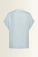 Satijnen blouse met kanten V-hals