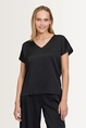 Satijnen blouse met korte mouwen Vera Mont