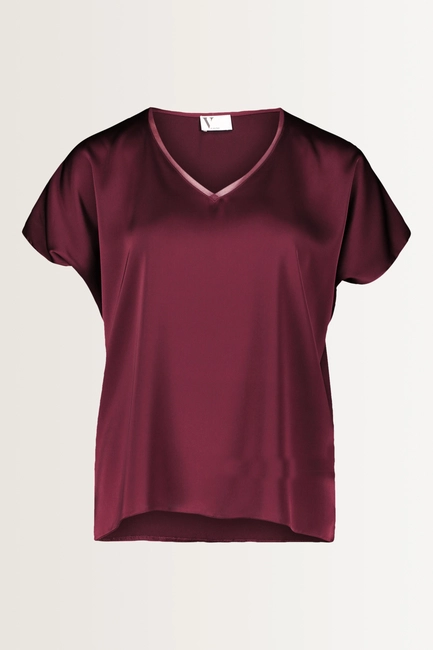 Satijnen blouse met korte mouwen Vera Mont