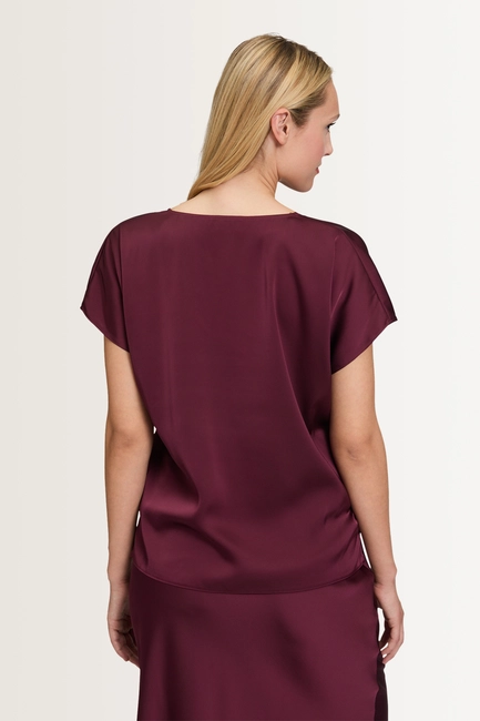 Satijnen blouse met korte mouwen Vera Mont