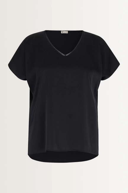 Satijnen blouse met korte mouwen Vera Mont