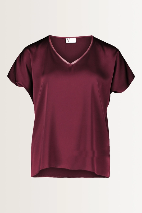 Satijnen blouse met korte mouwen Vera Mont