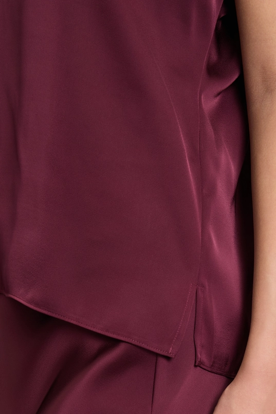Satijnen blouse met korte mouwen Vera Mont