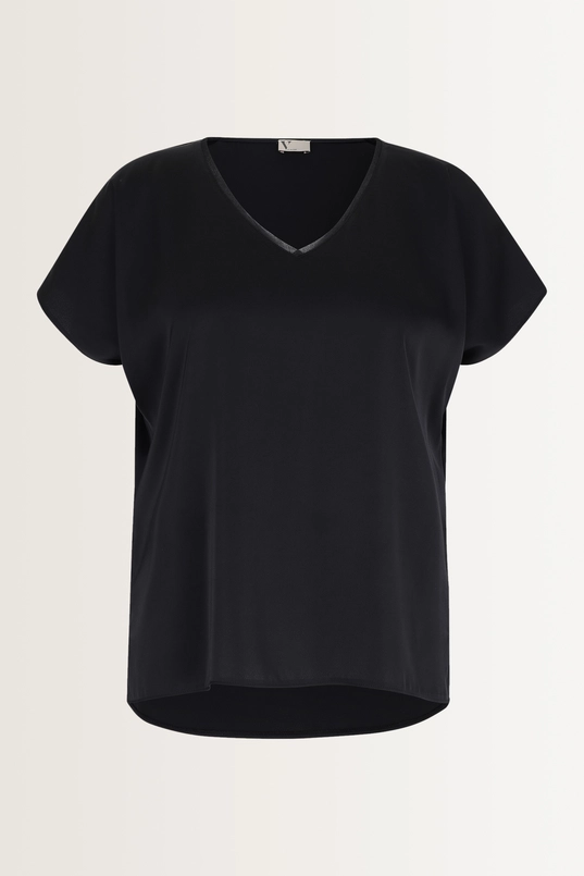 Satijnen blouse met korte mouwen Vera Mont