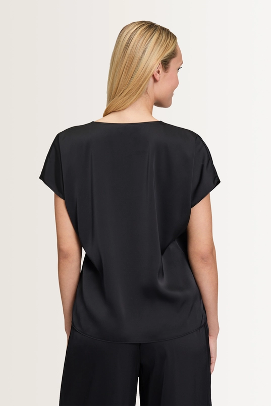 Satijnen blouse met korte mouwen Vera Mont