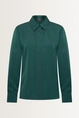 Satijnen blouse met sierbies