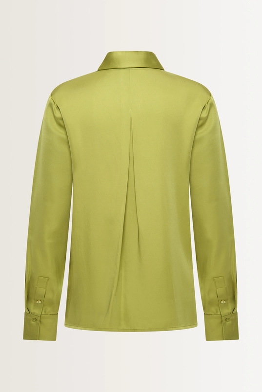 Satijnen blouse met sierbies