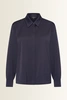 Satijnen blouse met verdekte knoopsluiting