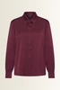 Satijnen blouse met verdekte knoopsluiting