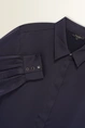 Satijnen blouse met verdekte knoopsluiting