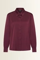 Satijnen blouse met verdekte knoopsluiting