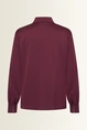 Satijnen blouse met verdekte knoopsluiting