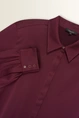 Satijnen blouse met verdekte knoopsluiting